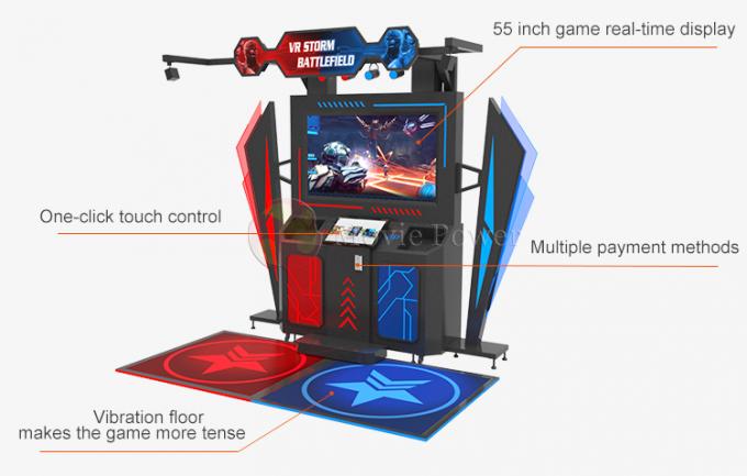 Игровой автомат тренажера 9d Gatling VR торгового центра имитатора виртуальной реальности предназначенный для многих игроков снимая 0
