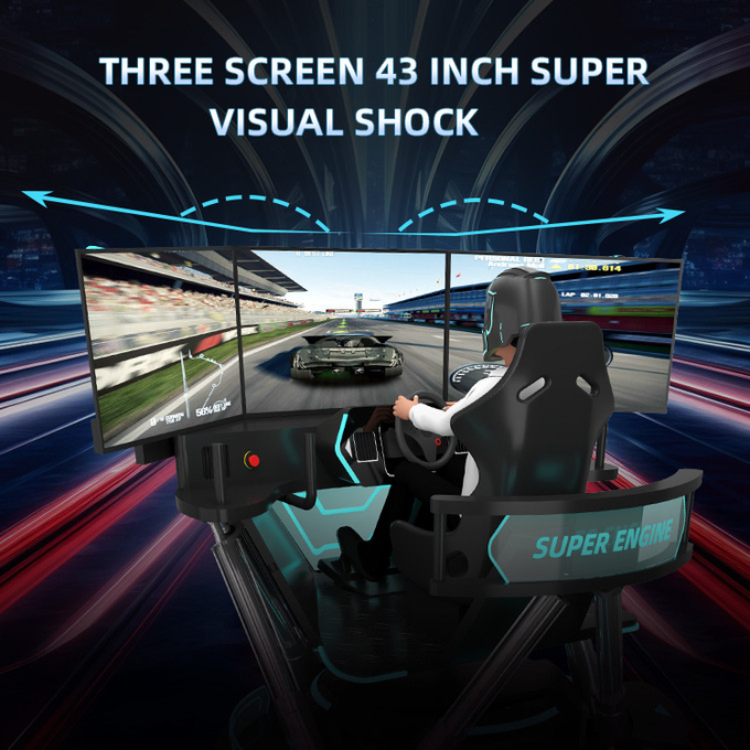 Автомобильный симулятор 9d Vr 6 Dof Racing Simulator Виртуальная реальность аркадная игровая машина с 3 экранами 5