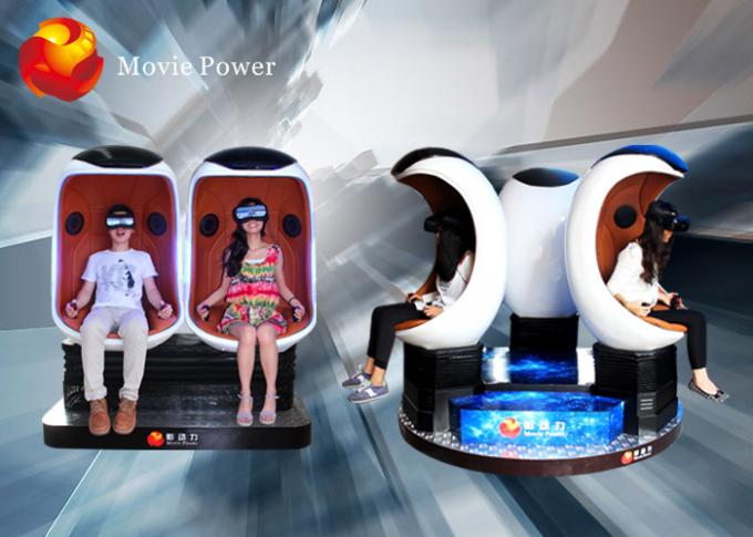 Смешное оборудование парка атракционов игр 2 места фактически реальности имитатора места 9D VR двойных egg кино 0
